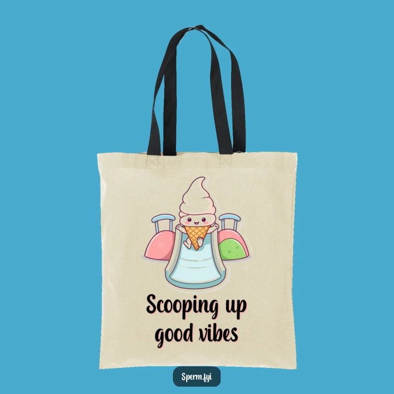 Funny Kawaii Ice Cream Tote Bag: Stylish Slide Fun, Ideal Funny Gift for Daily Use
