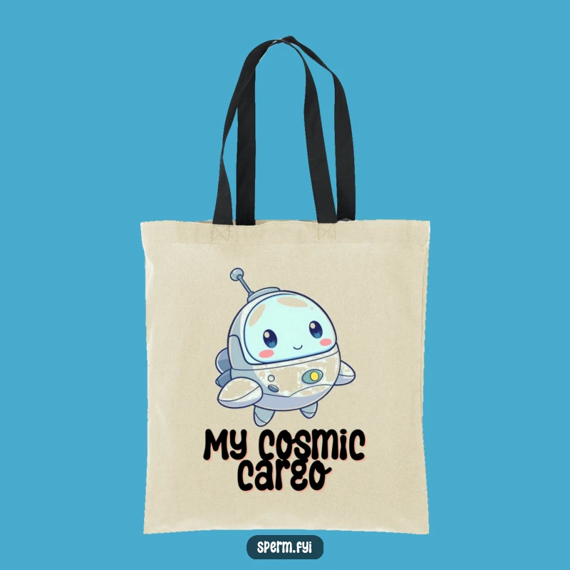 Funny Spaceship Tote Bag: Carry Your Mission Gear, Essential Funny Gift!