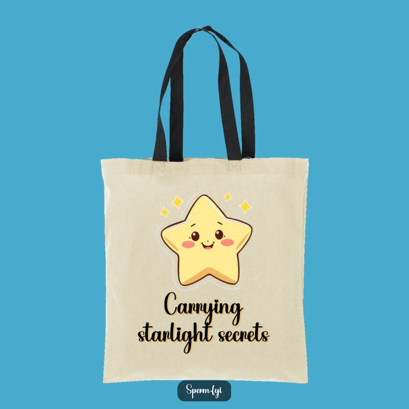 Funny Star Tote Bag: Chic Enthusiastic Twinkler, a Practical Humorous Gift